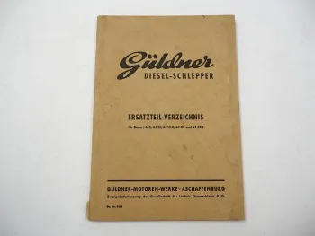 Güldner A15 AF15 AF15H AF20 AF20S Schlepper Ersatzteilliste Ersatzteilkatalog