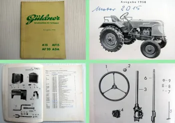 Güldner A15 AF15 AF20 ADA Schlepper Ersatzteilliste Schlepper Ersatzteilkatalog 1958