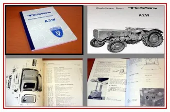 Güldner A2W Tessin Dieselschlepper Ersatzteilliste 1960