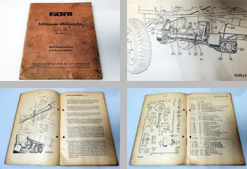 Güldner ALB ABN Mähwerk Fahr SM 22G/25G Betriebsanleitung Ersatzteilliste 1956