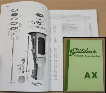 Güldner AX Dieselschlepper Ersatzteilliste 1957