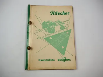 Güldner Ritscher Multitrac 17 PS Fahrwerk Ersatzteilliste 1960er Jahre