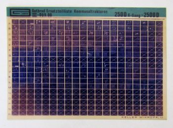 Gutbrod Kommunaltraktoren 2500 6-Gang Ersatzteillisten Microfich