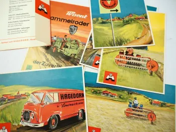 Hagedorn Landmaschinen Warendorf 6 AK Postkarten Poly Wisent Landmaschinen 1960