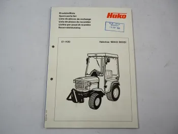 Hako Hakotrac 1600D (8035) Traktor Ersatzteilliste Ersatzteilkatalog 1989
