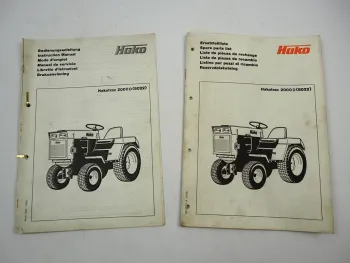 Hako Hakotrac 2000D 8022 Betriebsanleitung Bedienung Ersatzteilliste 1979/81