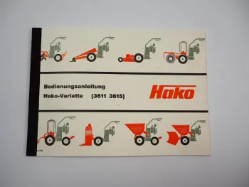 Hako Variette Typ 3611 3615 Betriebsanleitung Bedienungsanleitung 1955