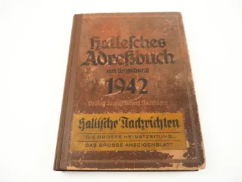 Hallesches Adressbuch Verzeichnis der Stadt Halle Saale 1942