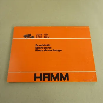 Hamm 2210DS SSD Walze Ersatzteilliste Spare Parts Pieces de rechange 1991