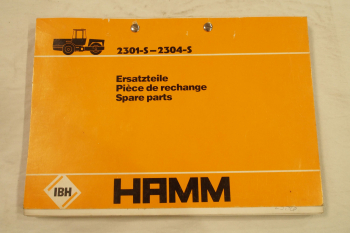 Hamm 2301S 2304S Walze Ersatzteilliste Bedienungsanleitung ca 1980