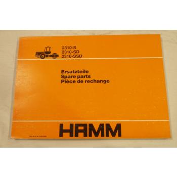 Hamm 2310 S SD SSD Walze Ersatzteilliste Parts List Piece de rechange 5/1992
