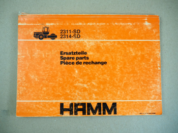 Hamm 2311-SD 2314-SD Walze Ersatzteilliste Spare Parts Pieces de rechange 1988