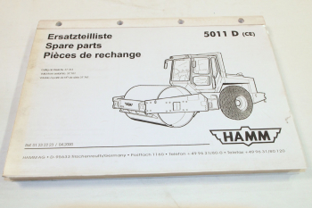 Hamm 5011D Walze Parts List Pieces de rechange Ersatzteilliste 2000