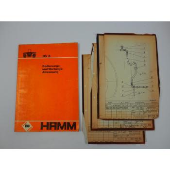Hamm DV 8 Walze Betriebsanleitung Bedienungsanleitung Wartungsanleitung 1980