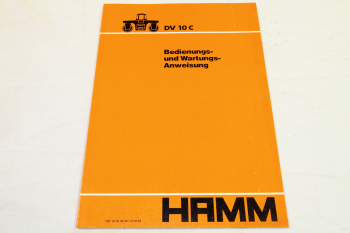 Hamm DV10C Walze Bedienungsanleitung Betriebsanleitung Wartung 5/83