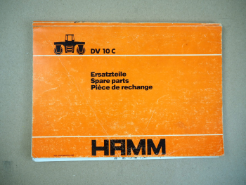Hamm DV10C Walze Ersatzteilliste Spare Parts Pieces de rechange 1982