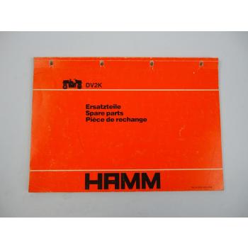 Hamm DV2K Walze Ersatzteilliste Spare Parts 1988