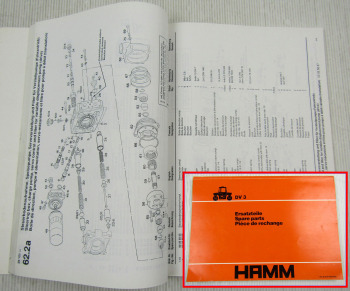Hamm DV3 Walze Ersatzteilliste Spare Parts List Piece de rechange 4/1989
