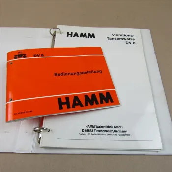 Hamm DV8 Walze Bedienungsanleitung Betriebsanleitung Wartung 1993