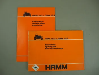 Hamm GRW 10.3 15.3 Walze Bedienungsanleitung Wartung + Ersatzteilliste 1981