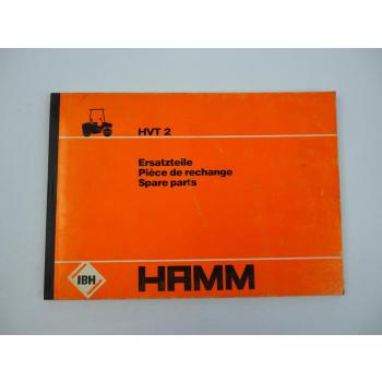 Hamm HVT2 Walze Ersatzteilliste Spare Parts Piece de rechange 1981