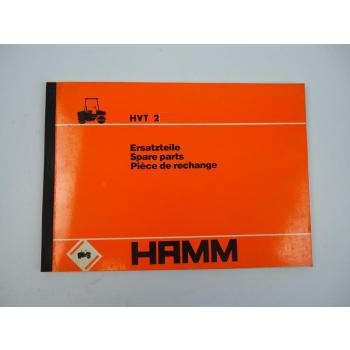 Hamm HVT2 Walze Ersatzteilliste Spare Parts Piece de rechange 1985