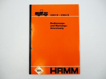Hamm HW 2301 2304 S Walze Betriebsanleitung Bedienungsanleitung Wartung 1979