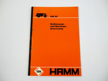Hamm HW90 Walze Betriebsanleitung Bedienungsanleitung Wartung 1980
