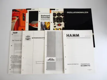 HAMM Walzen Service-Informationen + 5 Prospekte 1980/90er Jahre