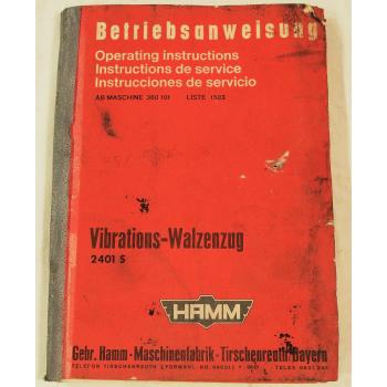 Hamm Zettelmeyer 2401S Walzenzug Bedienungsanleitung Betriebsanleitung