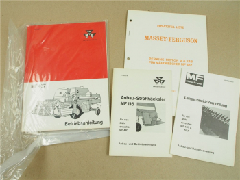 Handbücher Massey Ferguson MF 487 Bedienung Wartung Perkins Motor Ersatzteillist