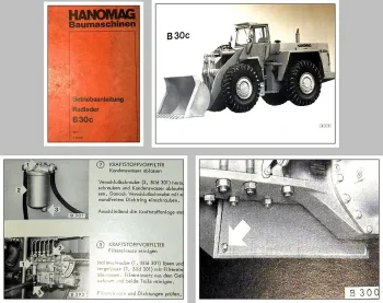 HANOMAG B30c Betriebsanleitung 1970 mit Wartungsplan Schaltplan