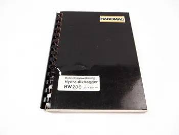 Hanomag HW200 Hydraulikbagger Betriebsanleitung Bedienung Wartung Schaltplan