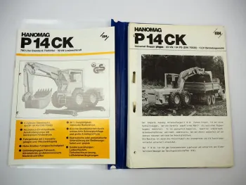 Hanomag P14CK Hydraulikbagger Pingon Prospekt Schulungshandbuch Wartung ca. 1980