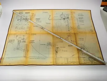 Hanomag Perfekt Granit Pilot 3 Regelhydraulik techn. Zeichnung 1967 Maßstab1:2,5