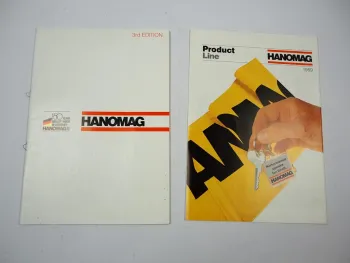 Hanomag Produktprogramm Baumaschinen Firmengeschichte 2x Prospekt 1989 englisch