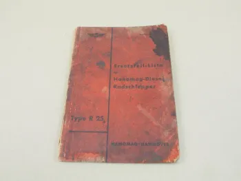 Hanomag R25 Schlepper Ersatzteilkatalog Teile Katalog Ersatzteilliste 1949