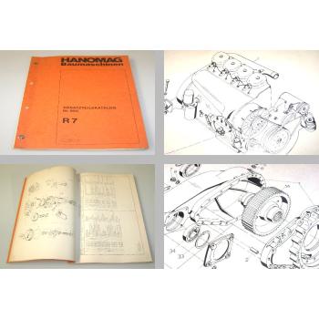 Hanomag R7 Raupenbagger Ersatzteilliste Parts List 1973