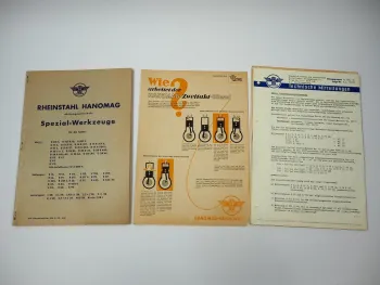 Hanomag Spezialwerkzeuge Katalog Technische Mitteilungen Motoren Schlepper LKW
