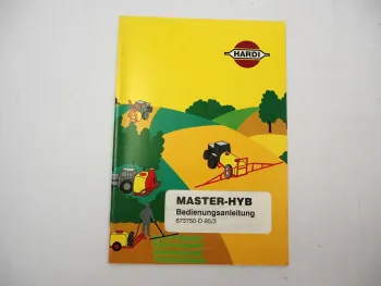 Hardi Master HYB 600 800 1000 1200 Feldspritze Betriebsanleitung 1995