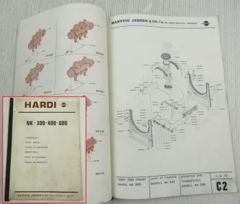 Hardi NK 300 400 600 Spritze Parts List Pieces rechange Ersatzteilliste 1970er