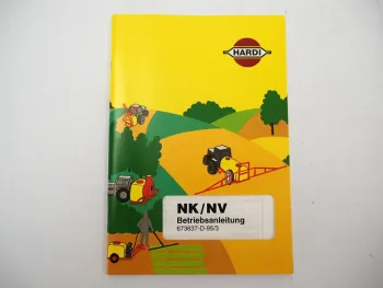 Hardi NK NV 300 400 600 800 Feldspritze Betriebsanleitung Ersatzteilliste 1995