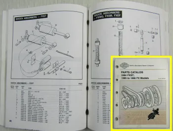 Harley Davidson FX FXEF FXWG FXSB FXST FXSTC 1984 - 1986 Parts List Catalog
