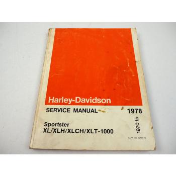 Harley Davidson XL XLH XLCH XLT 1970 to 1978 Service Manual Werkstatthandbuch