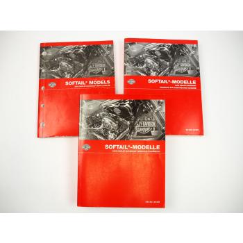 Harley Softail FLS FXS FXC Modelle 2009 Werkstatthandbuch Diagnose Parts Catalog
