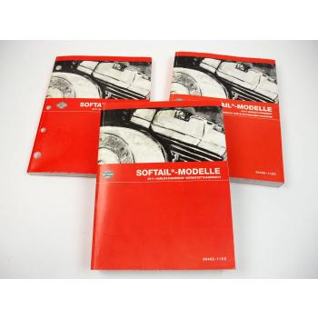 Harley Softail FLS FXS FXC Modelle 2011 Werkstatthandbuch Diagnose Parts Catalog