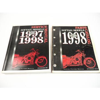 Harley Softail FLST FXST Models 1997 - 1998 Service Manual and Parts Catalog
