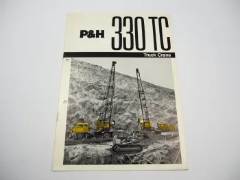 Harnischfeger P&H 330TC Truck Crane brochure ca. 1970er