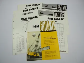 Harnischfeger P&H 650 A TC 50 ton Crane brochure 1973