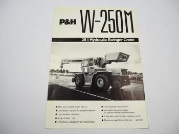 Harnischfeger P&H W-250 25 to Hydraulik Swinger Crane brochure 1977